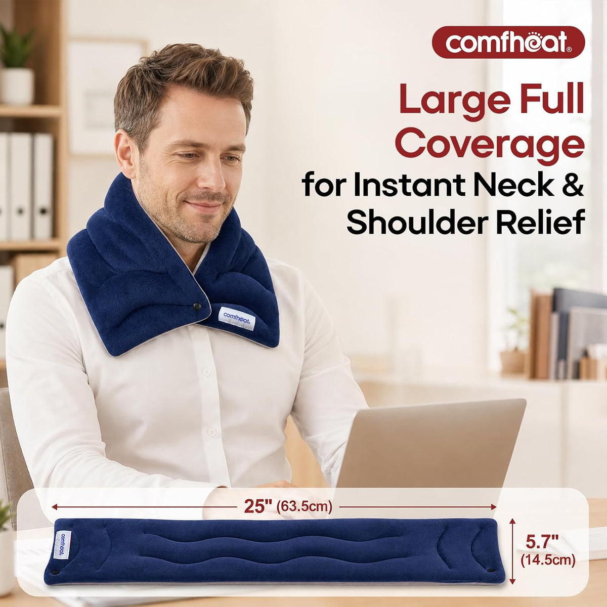 Neck Heating Pad Microwavable for Pain Relief, Moist Hot Compress